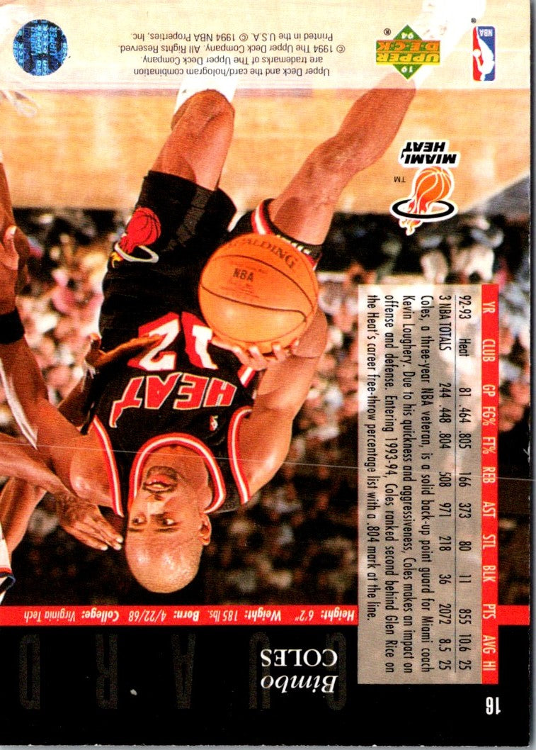 1993 Upper Deck Special Edition Bimbo Coles