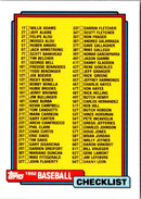 1992 Topps Traded Checklist