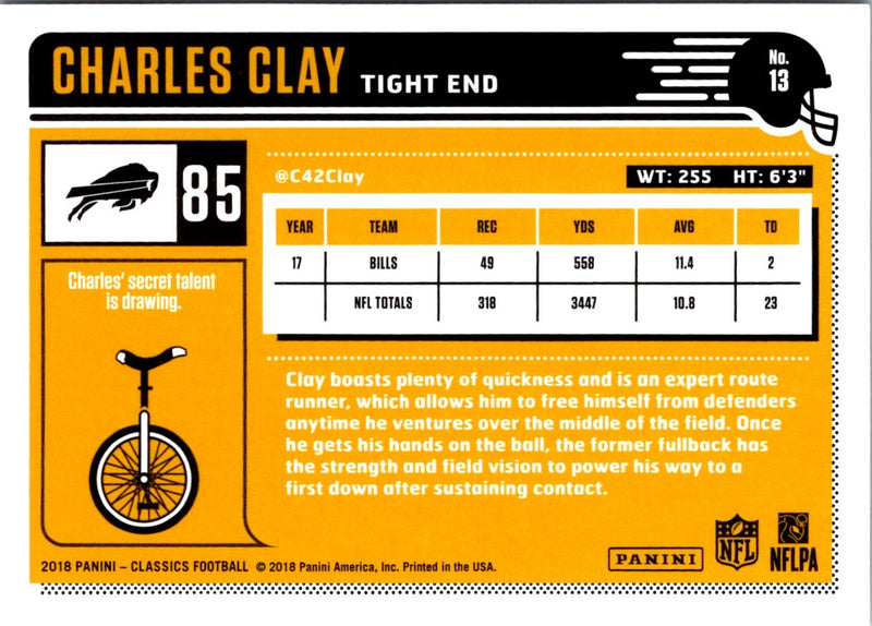 2018 Panini Classics Charles Clay