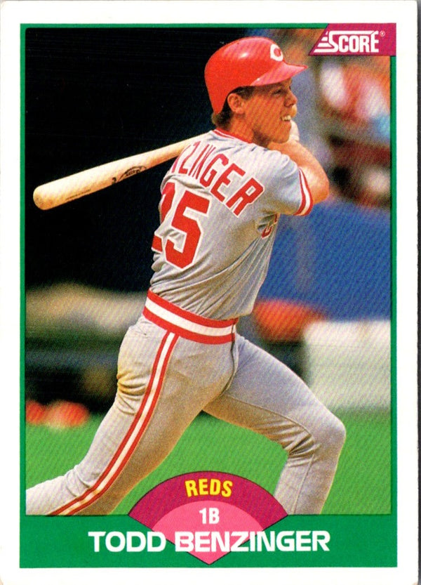 1989 Score Rookie & Traded Todd Benzinger #15T
