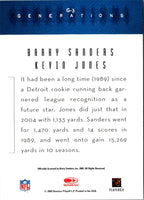 2005 Donruss Throwback Threads Generations Barry Sanders/Kevin Jones #G-3