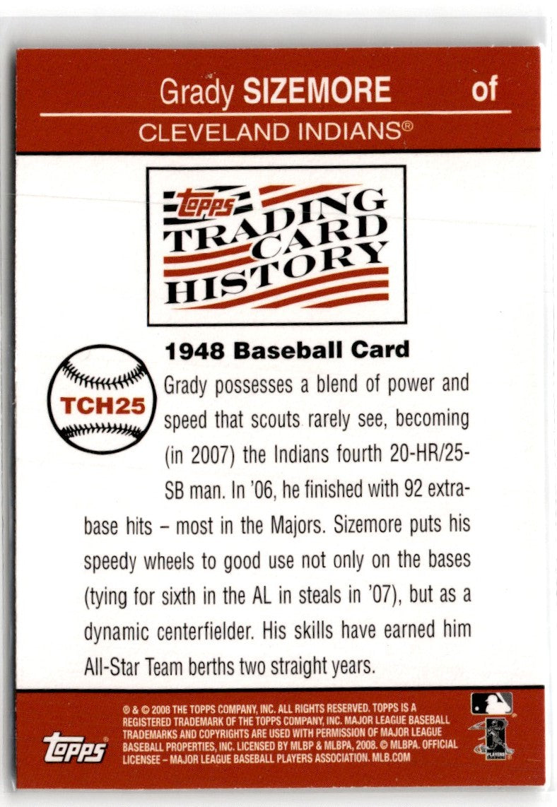 2008 Topps Cleveland Indians Grady Sizemore