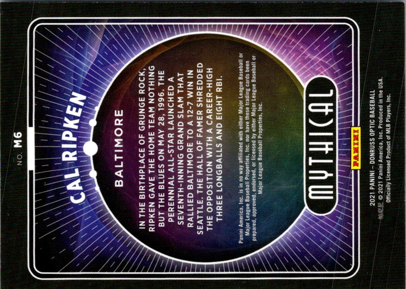 2021 Donruss Optic Mythical Cal Ripken
