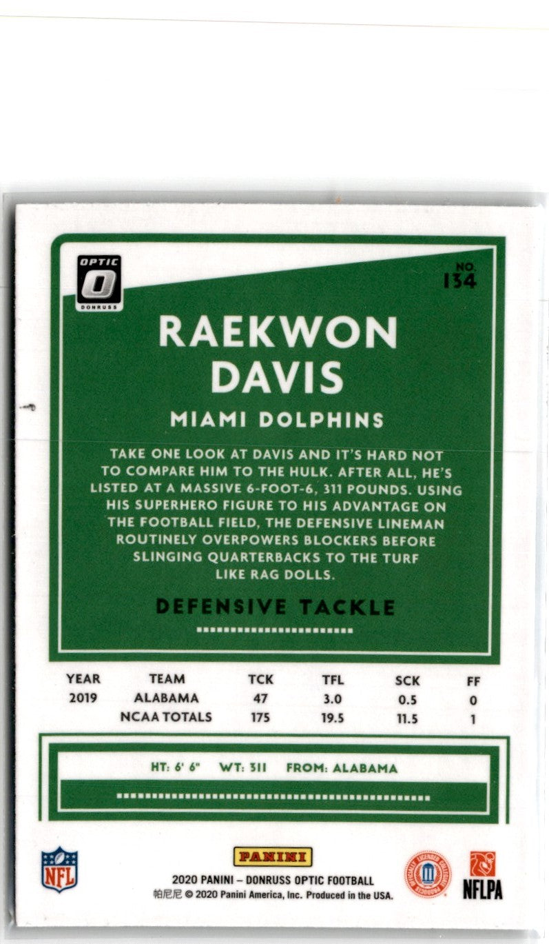 2020 Donruss Optic Blue Raekwon Davis