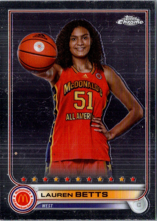 2022 Topps Chrome McDonald's All American Lauren Betts #86