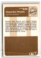 1983 Fleer Ben Oglivie/Reggie Jackson #640