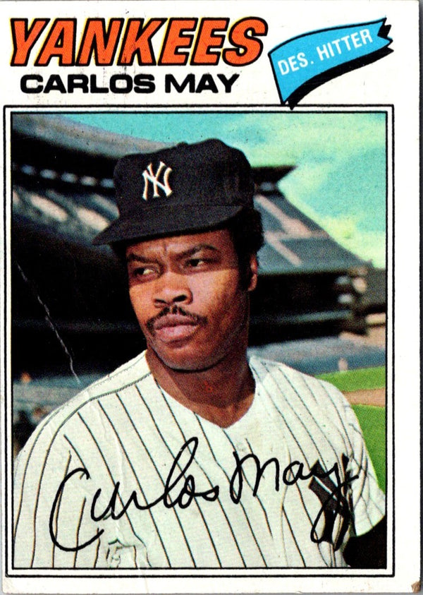 1977 Topps Burger King New York Yankees Carlos May #22