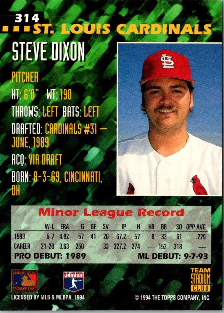 1994 Stadium Club Team Steve Dixon