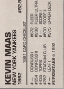 1991 Topps Major League Debut 1990 Kevin Maas