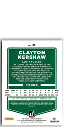 2021 Donruss Holo Red Clayton Kershaw