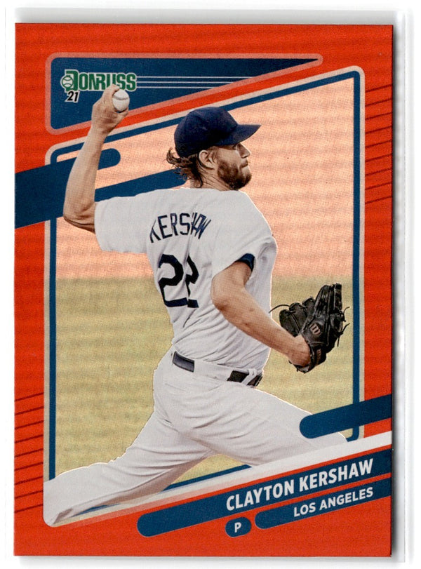 2021 Donruss Holo Red Clayton Kershaw #105A
