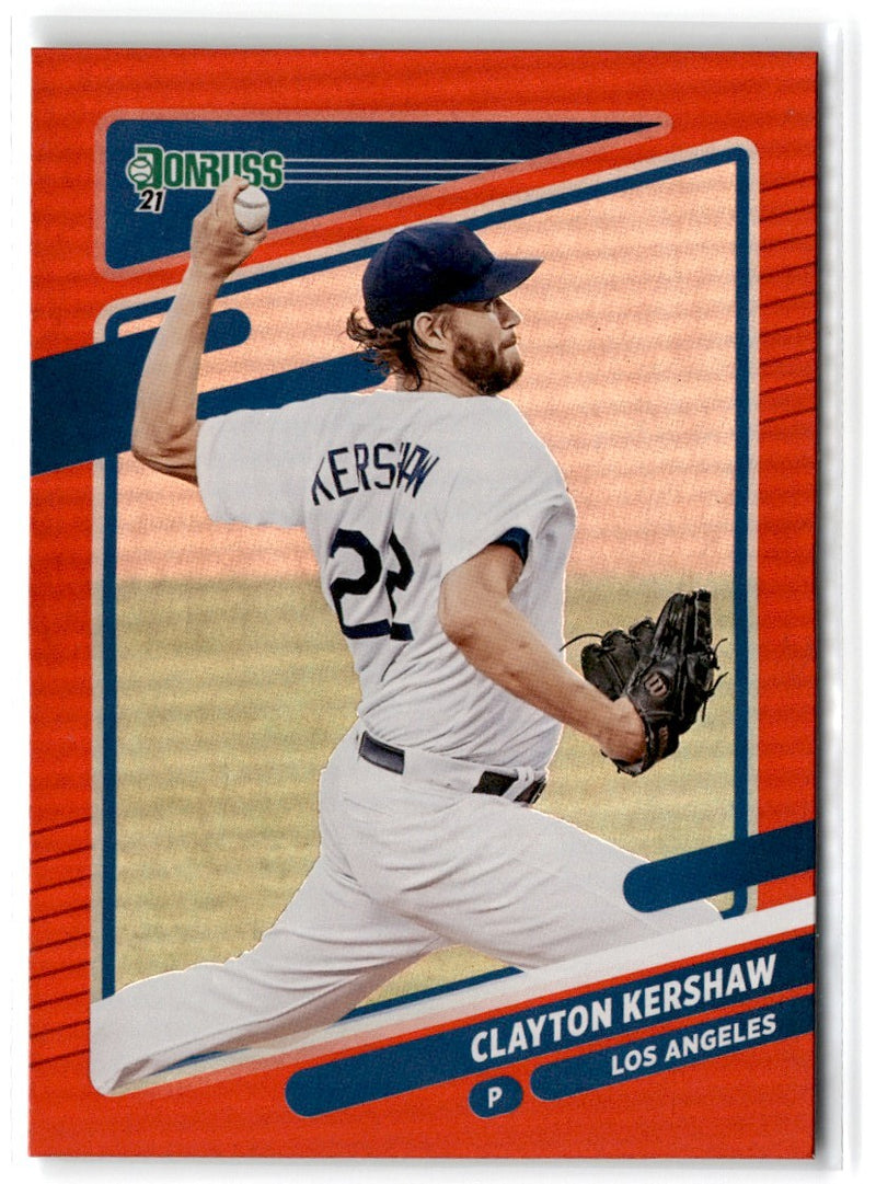 2021 Donruss Holo Red Clayton Kershaw