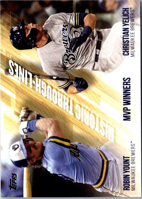 2019 Topps Historic Through-Lines Christian Yelich/Robin Yount #HTL-47