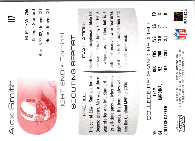 2005 Topps Draft Picks & Prospects Alex Smith