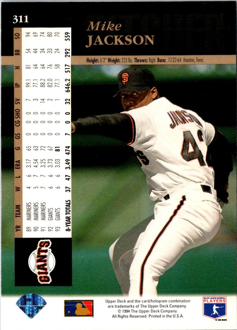 1994 Upper Deck Mike Jackson