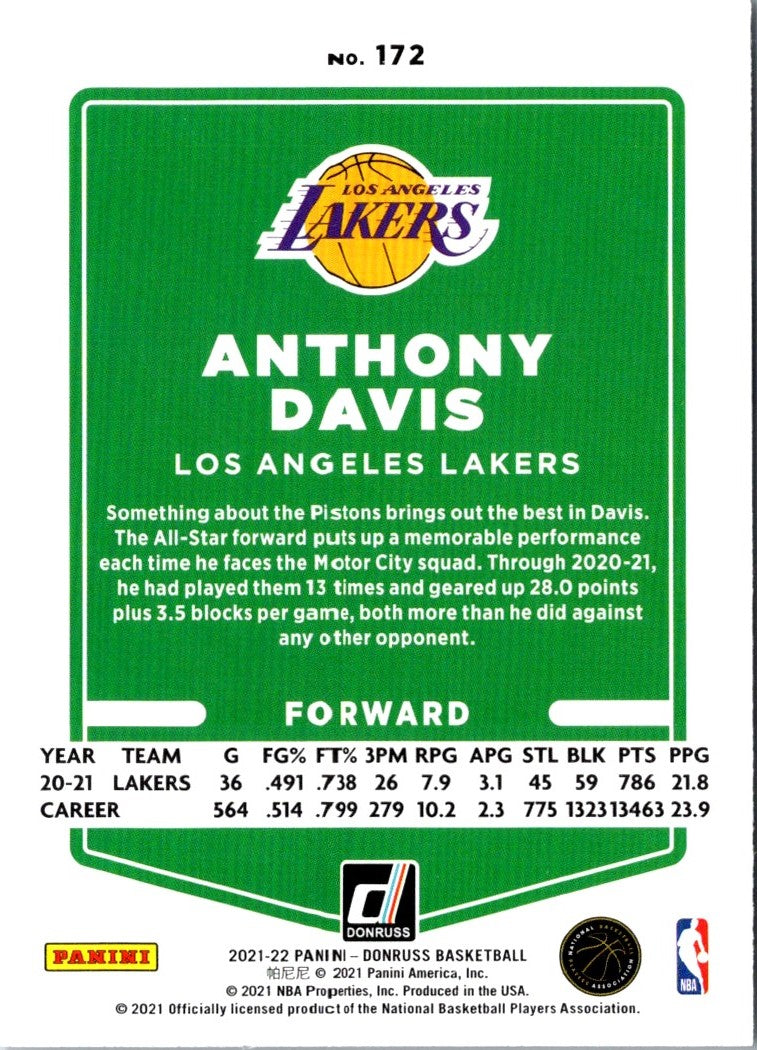 2021 Donruss Anthony Davis