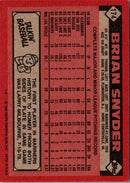 1986 Topps Brian Snyder