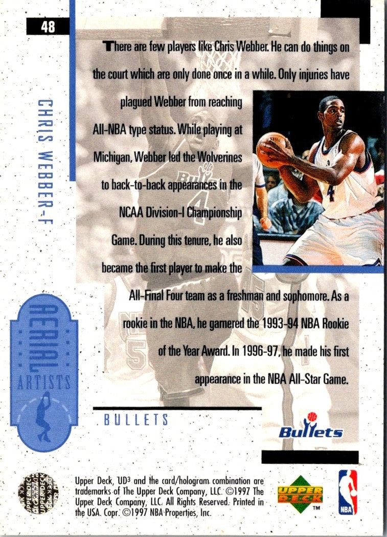 1996 Upper Deck UD3 Chris Webber