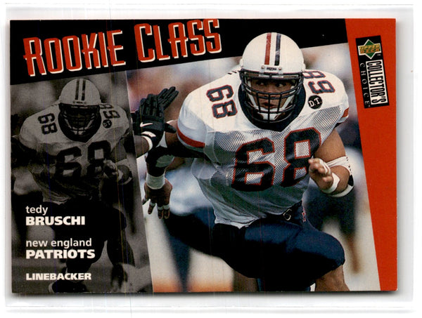 1996 Collector's Choice Tedy Bruschi #37 Rookie