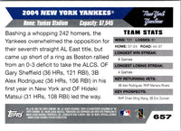 2005 Topps New York Yankees #657