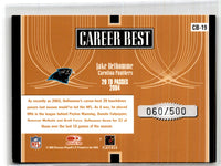 2005 Donruss Elite Career Best Gold Jake Delhomme #CB-19 060/500