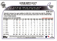 2022 Topps Chrome Update Kris Bryant #USC63