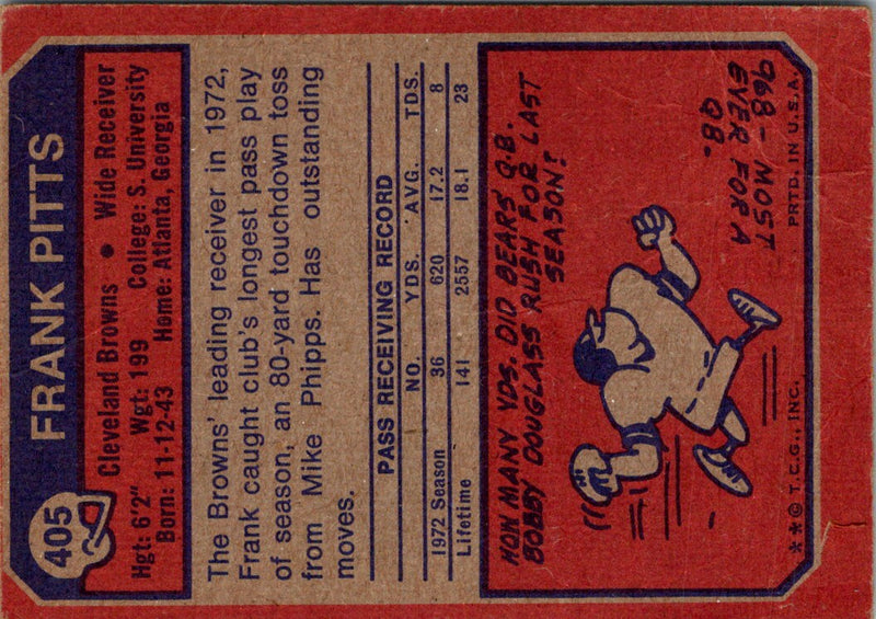 1973 Topps Frank Pitts