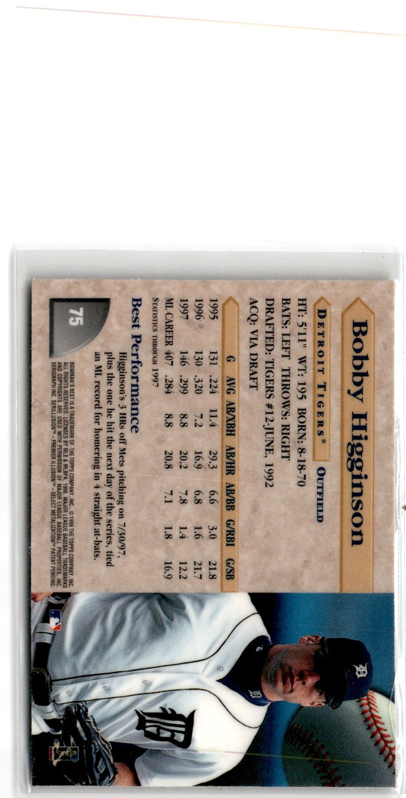 1998 Bowman's Best Bobby Higginson