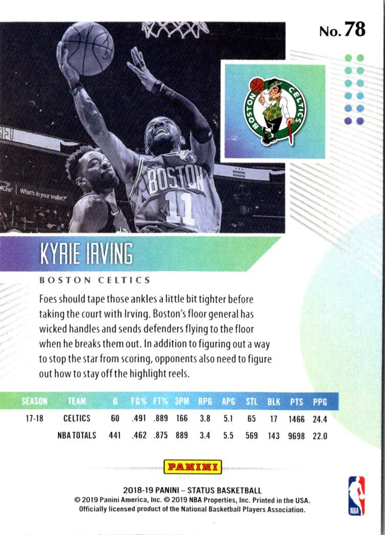 2018 Panini Status Kyrie Irving