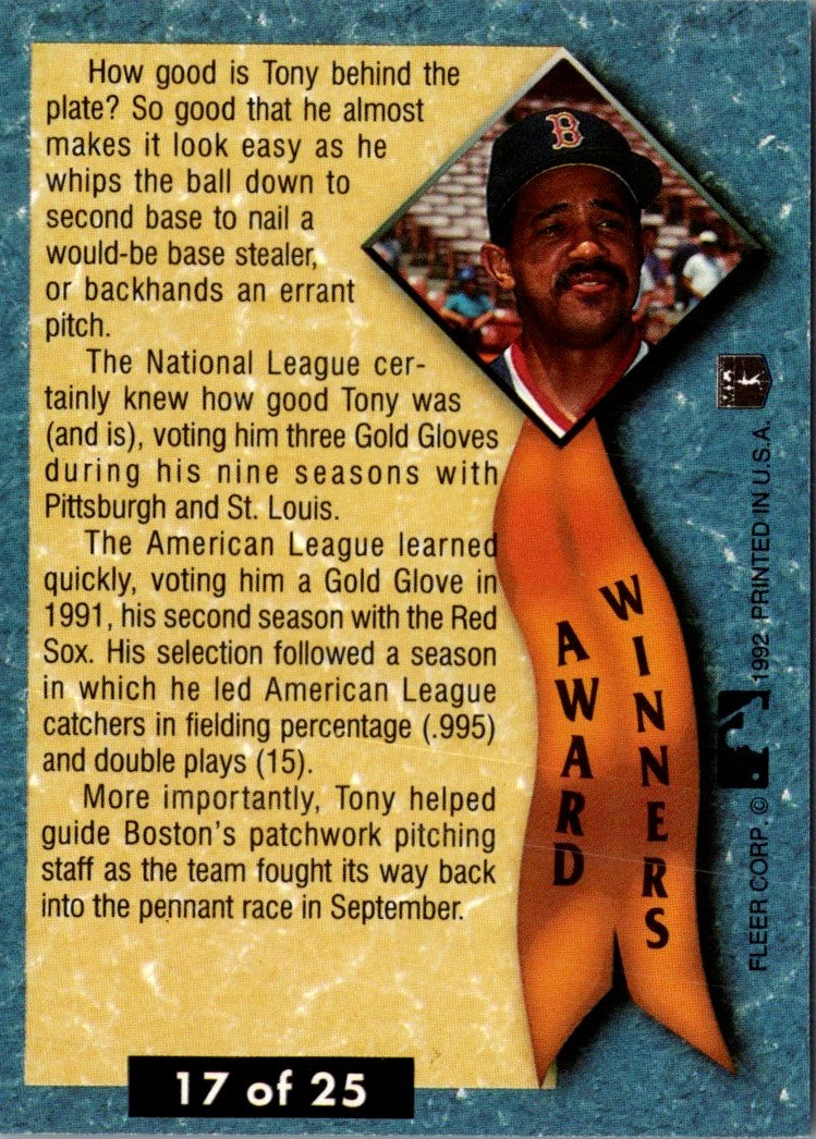 1992 Ultra Award Winners Tony Pena