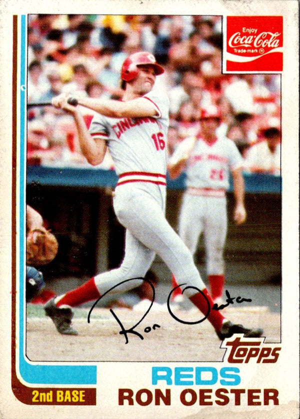 1982 Topps Coca-Cola Cincinnati Reds Ron Oester #16