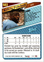 1993 Topps Kelvin Pritchett #503