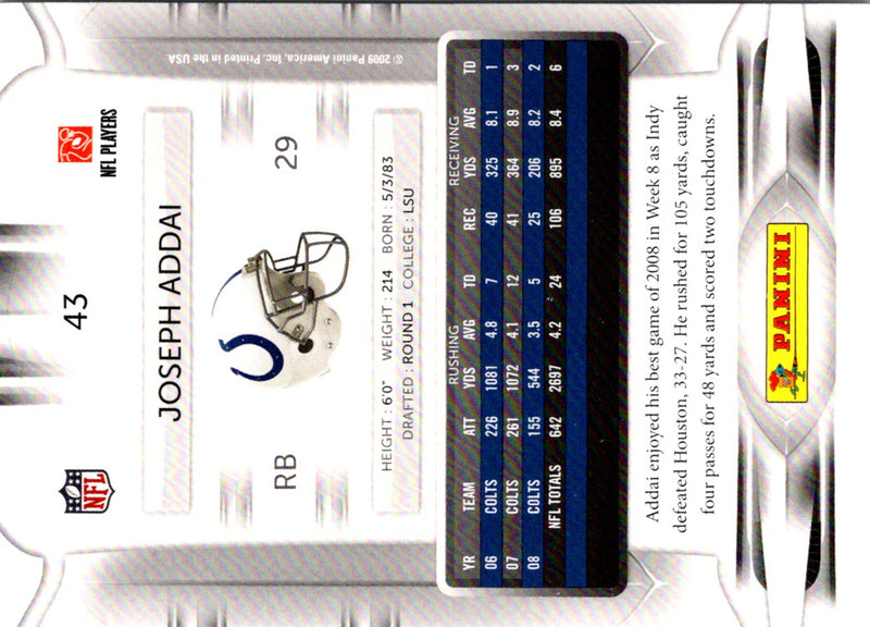 2009 Playoff Prestige Joseph Addai