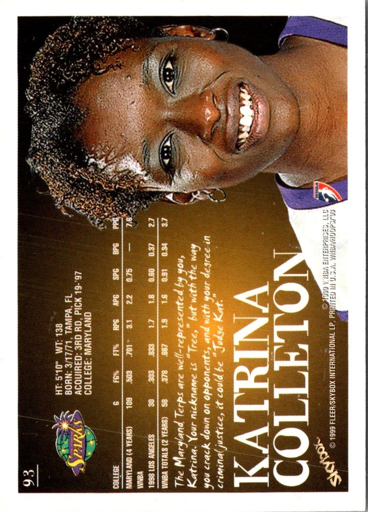 1999 Hoops WNBA Katrina Colleton