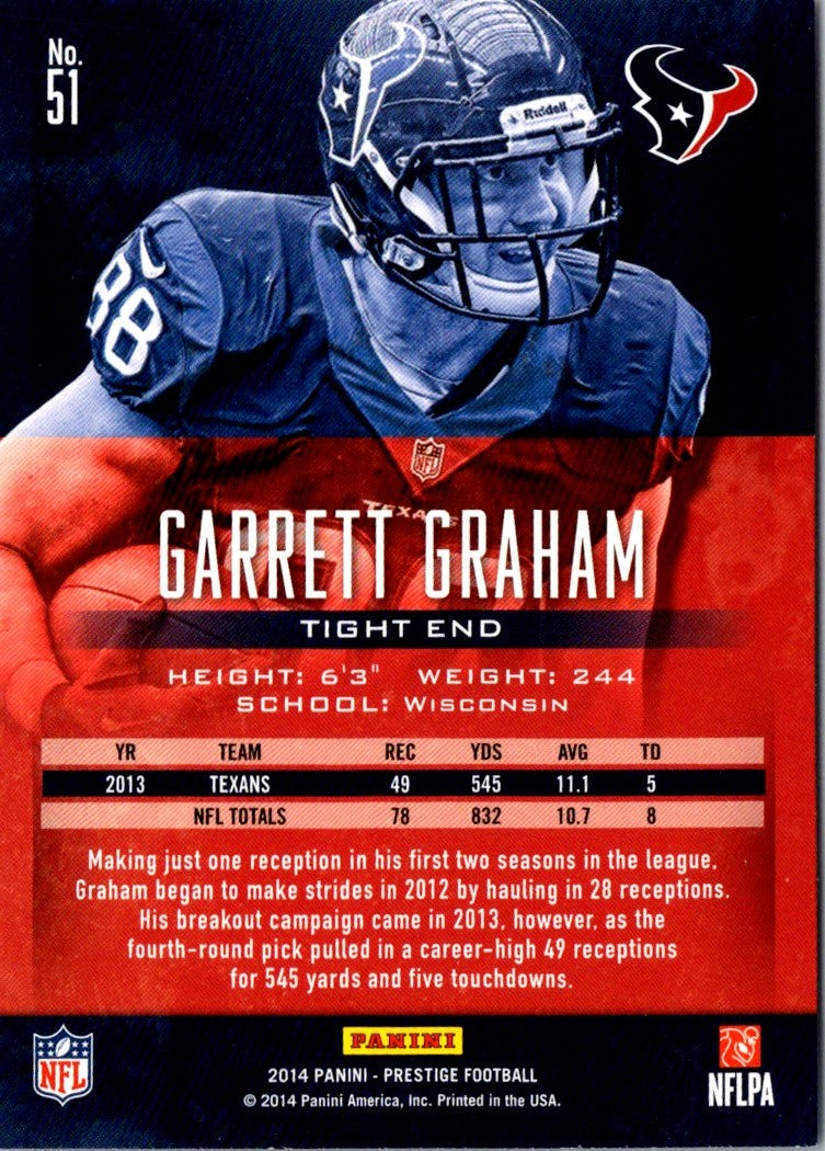 2014 Panini Prestige Garrett Graham