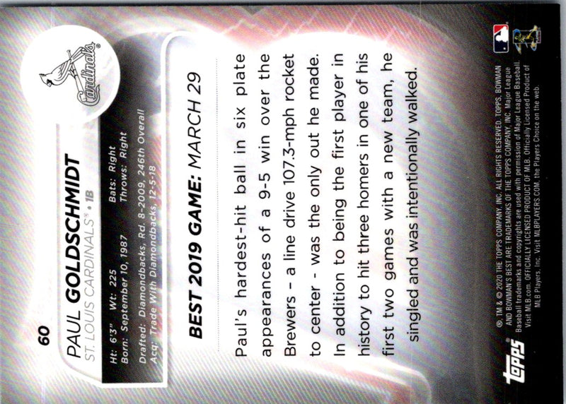 2017 Topps Chrome Paul Goldschmidt