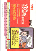 1990 Topps Big Don Robinson #193