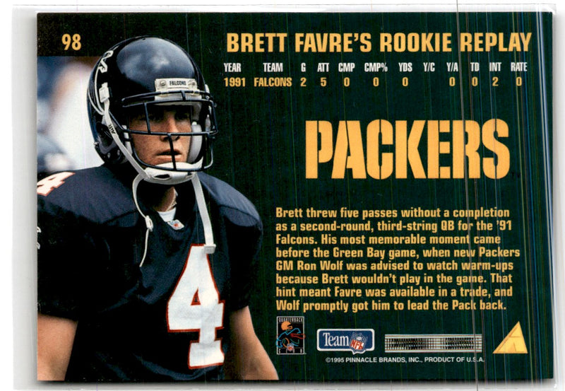 1995 Pinnacle Club Collection Brett Favre