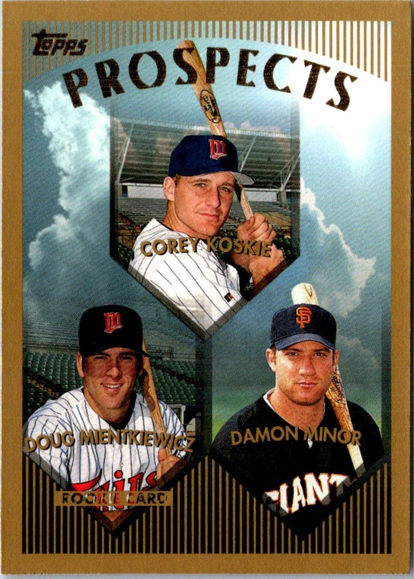 1999 Topps Corey Koskie/Doug Mientkiewicz/Damon Minor #435 Rookie