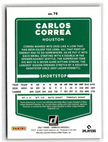 2021 Donruss Holo Red Carlos Correa #76