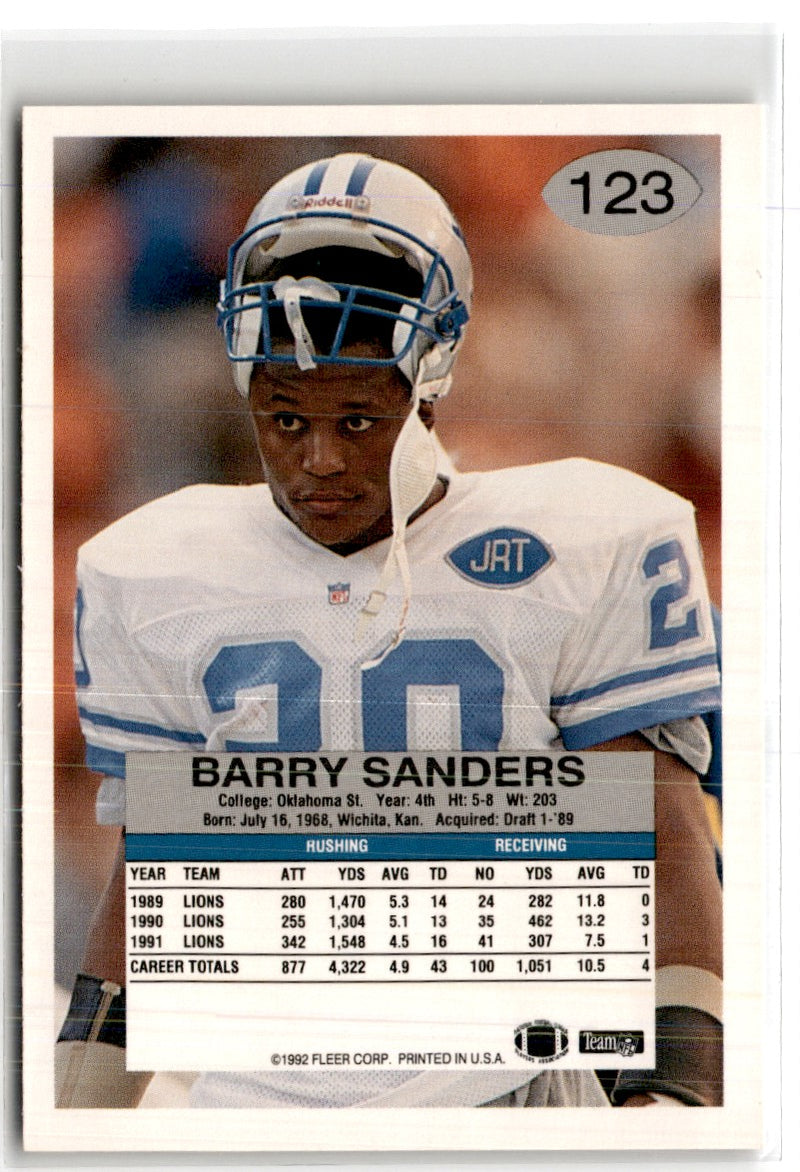 1992 Fleer Barry Sanders