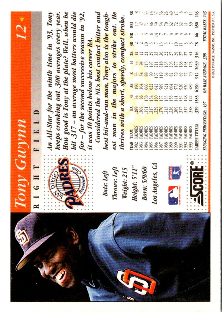 1994 Score Gold Rush Tony Gwynn