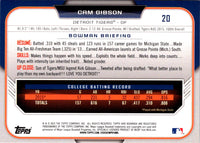 2015 Bowman Draft Picks & Prospects Cam Gibson #20