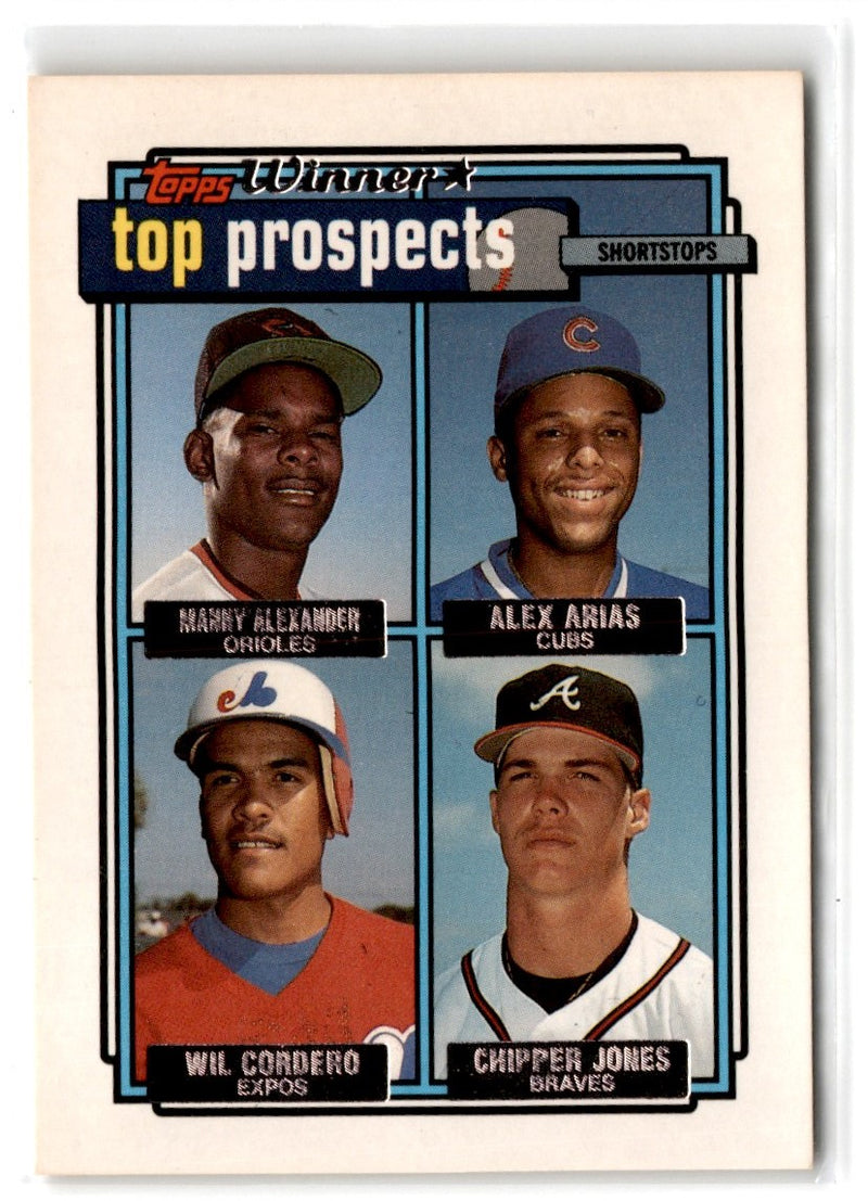 1992 Topps Gold Manny Alexander/Alex Arias/Wil Cordero/Chipper Jones