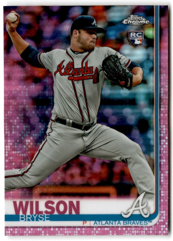 2019 Topps Chrome Pink Refractor Bryse Wilson #56