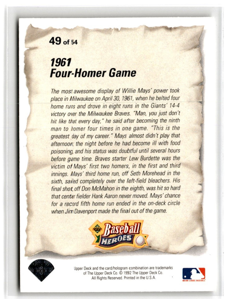 1991 Score World Series Trivia Four Up