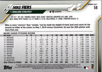 2020 Topps Opening Day Mike Fiers #58