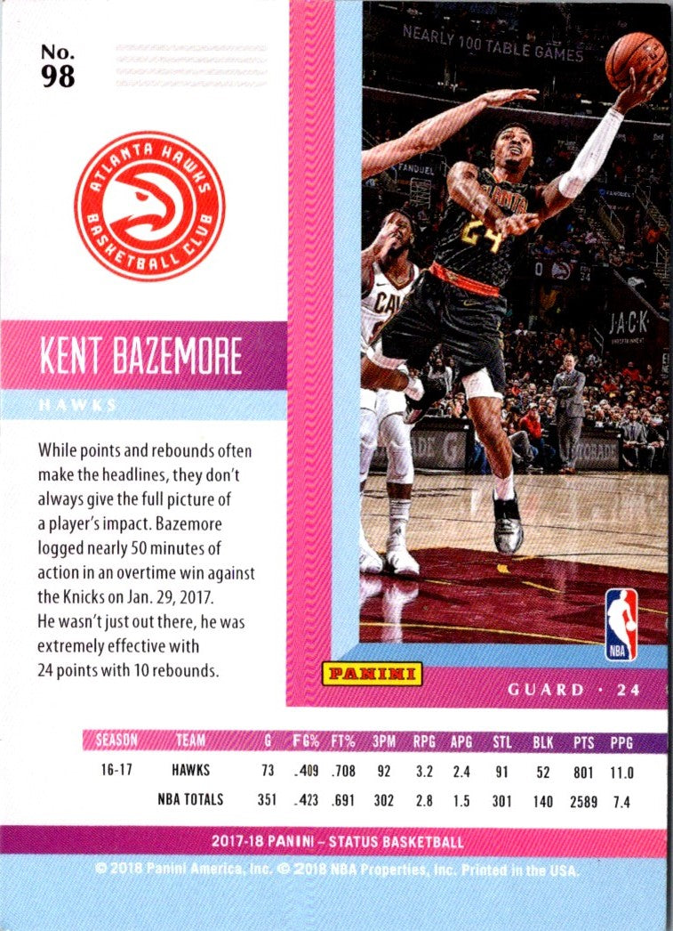 2017 Panini Status Kent Bazemore