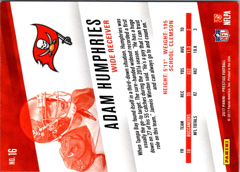 2017 Panini Prestige Xtra Points Blue Adam Humphries