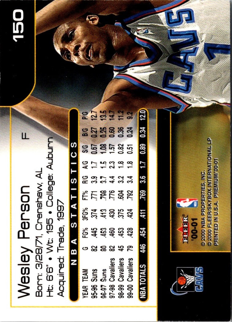 2000 Fleer Premium Wesley Person